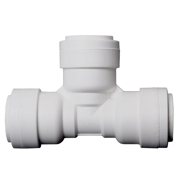 Tee, 3/8" QC ports